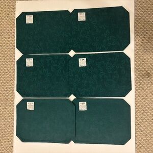 NWT Bardwil Linens Placemat Winter Holly Green 13"x18" (Set of 6)